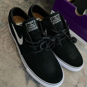 Nike Stefan Janoski Black Suede Skate Shoes